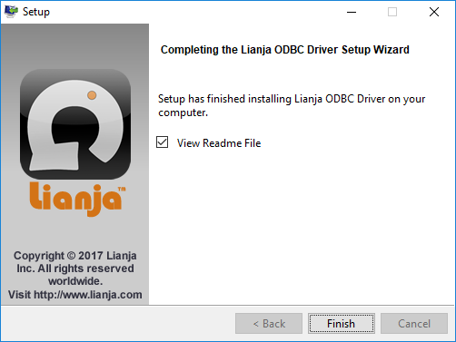 Lianja ODBC Driver Installation