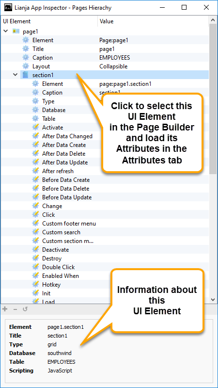 Pages Hierarchy Tab