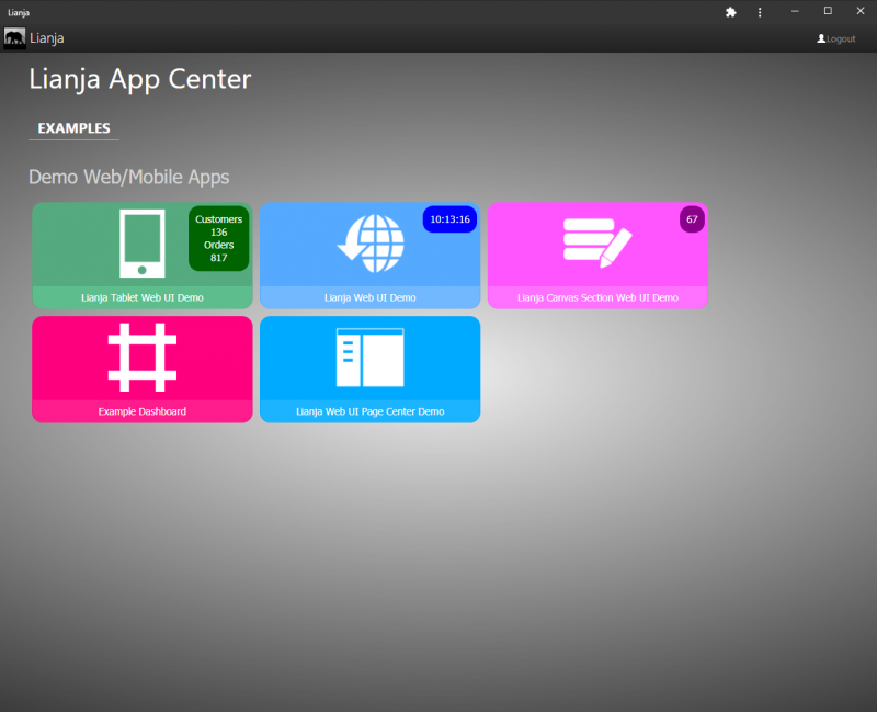 Installed Lianja App Center