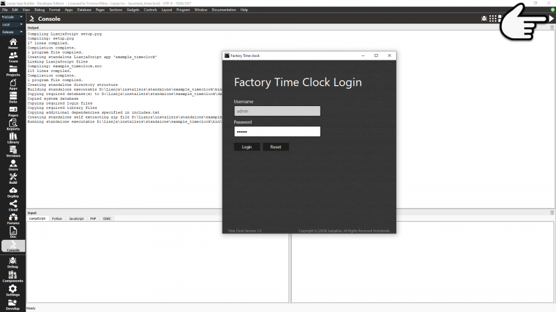 Sample App: example_timeclock