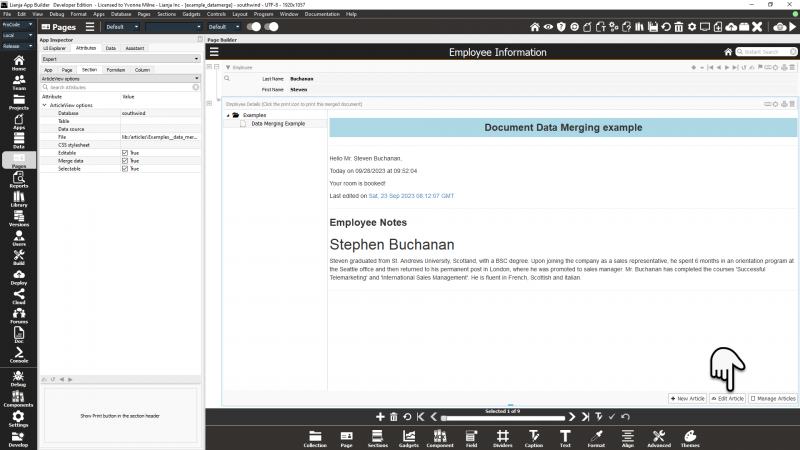 ArticleView Data Merging
